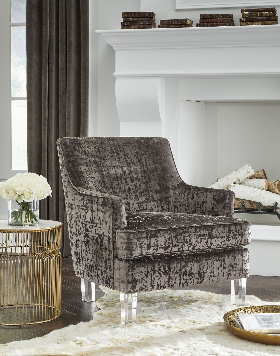 Gloriann Charcoal Accent Chair A3000106