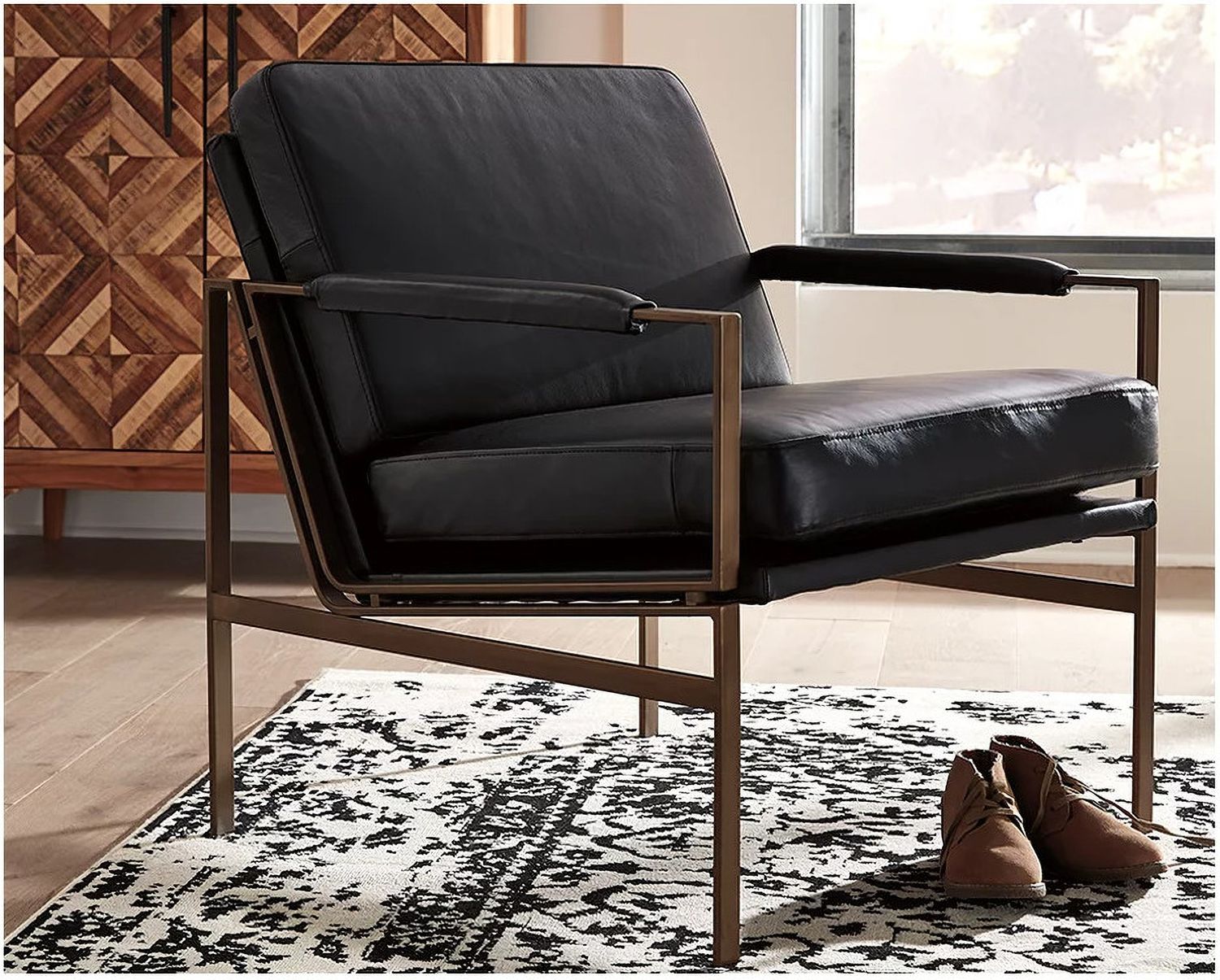 Puckman Black Accent Chair A3000192