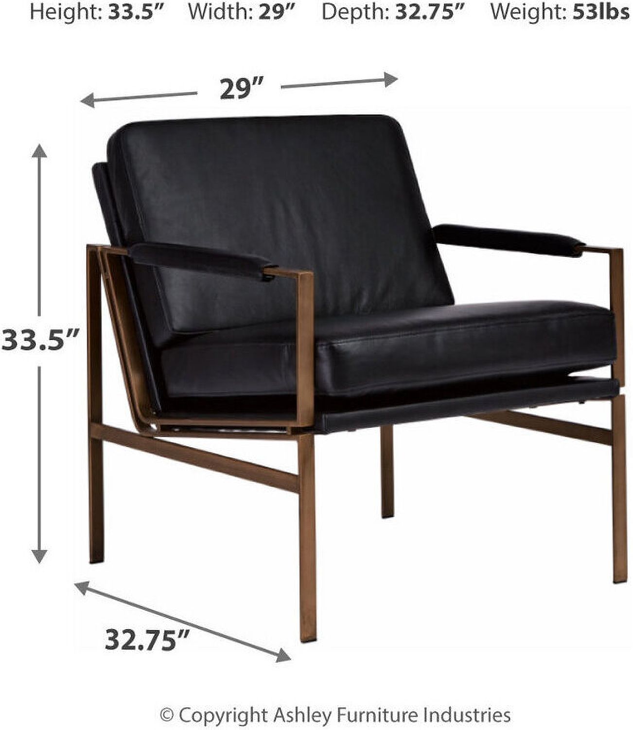 Puckman Black Accent Chair A3000192