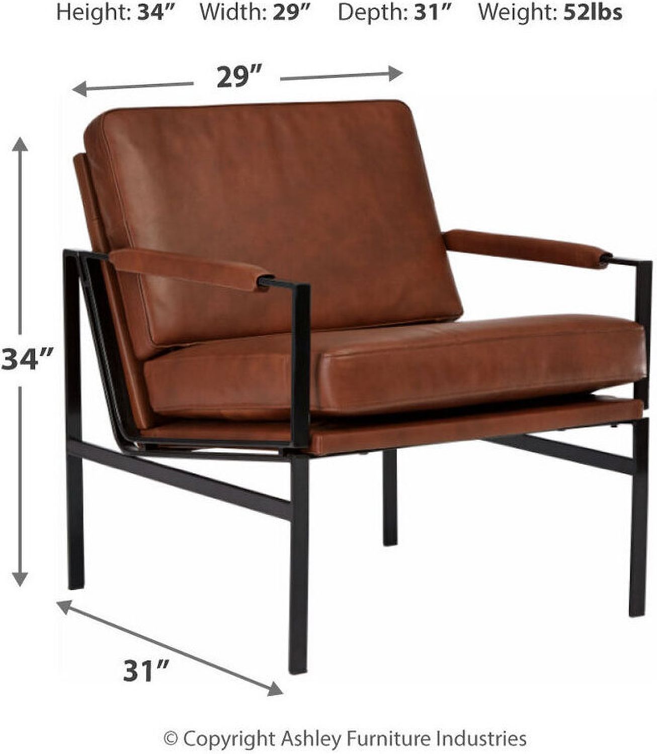 Puckman Brown Accent Chair A3000193