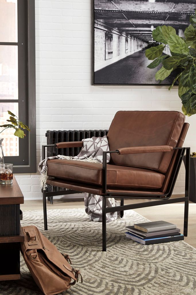 Puckman Brown Accent Chair A3000193