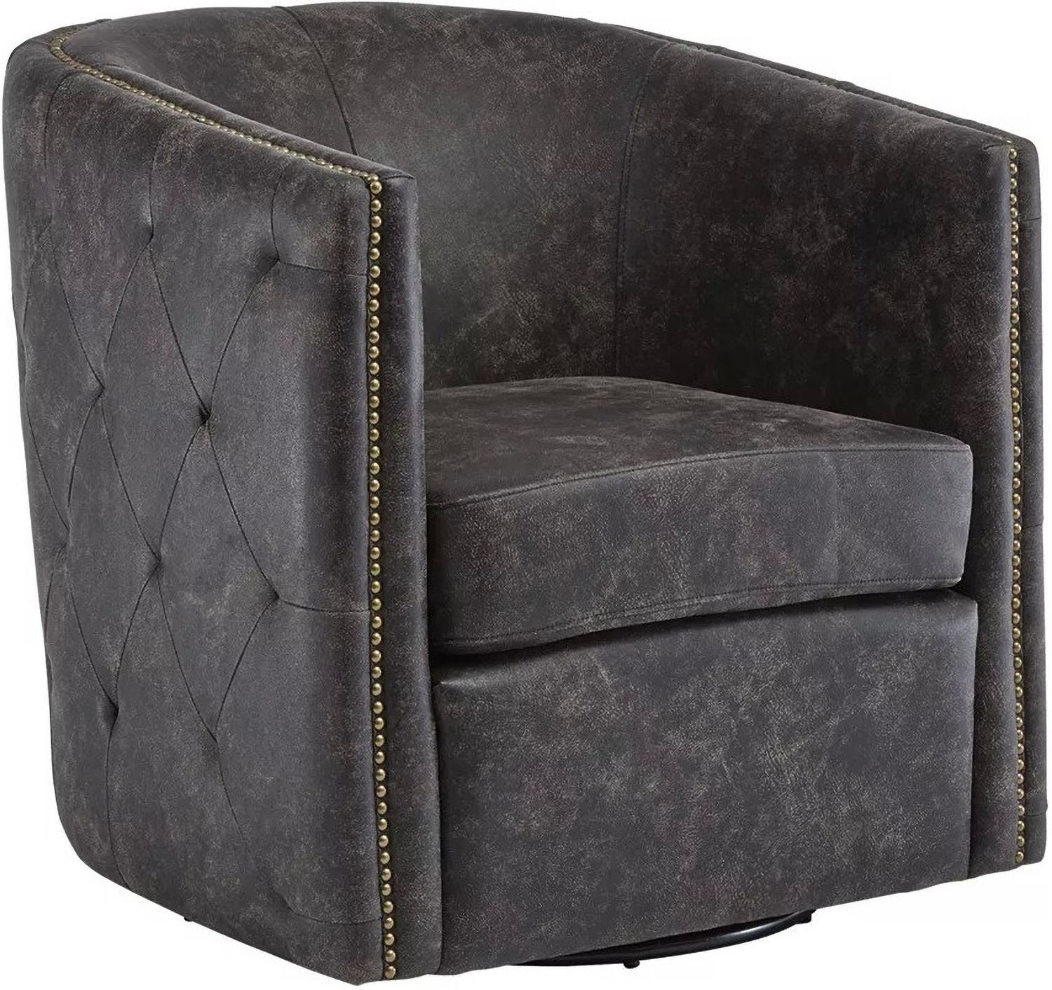 Brentlow Distressed Black Accent Chair A3000202