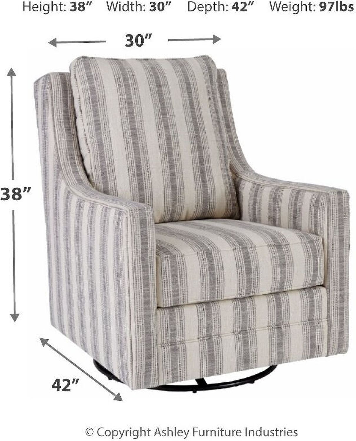 Kambria Ivory And Black Accent Chair A3000207