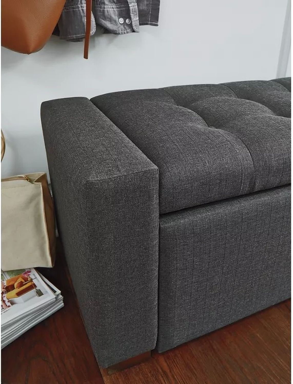 Cortwell Gray Storage Bench A3000224
