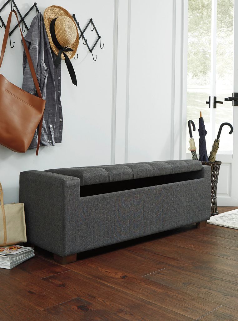 Cortwell Gray Storage Bench A3000224