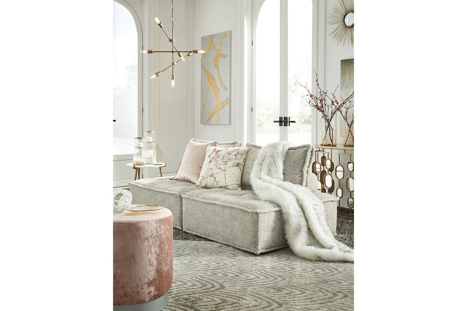 Bales Modular Loveseat In Taupe A3000244A2