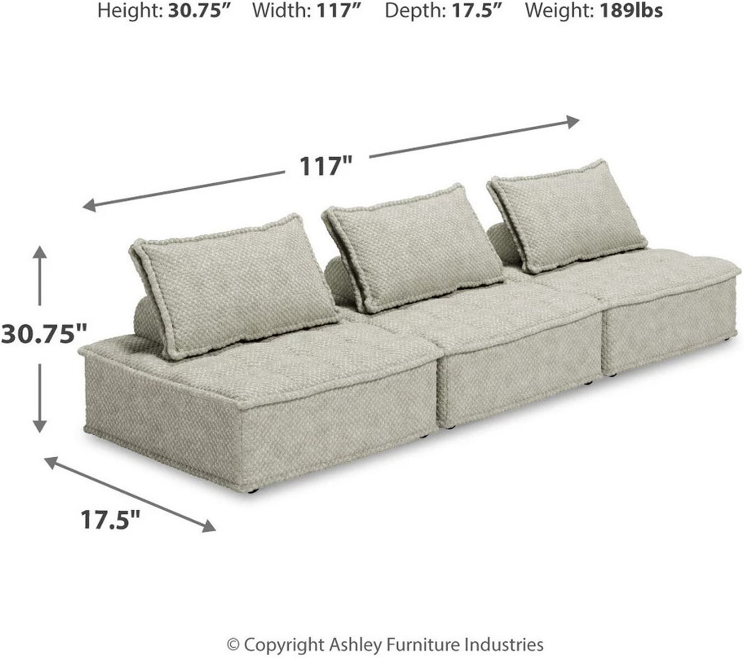 Bales Modular Sofa In Taupe A3000244A3