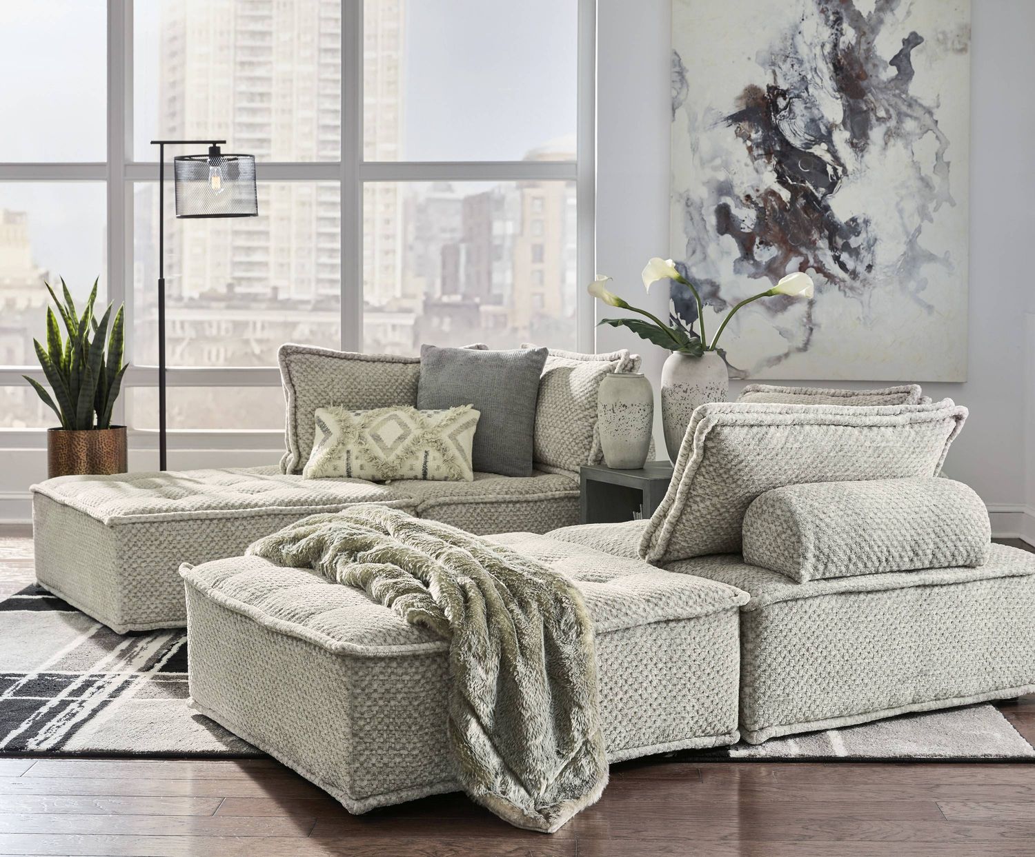 Bales 4-Piece Modular Seating In Taupe A3000244A4