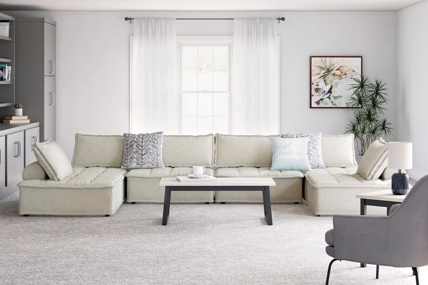 Bales 6-Piece Modular Seating In Taupe A3000244A6
