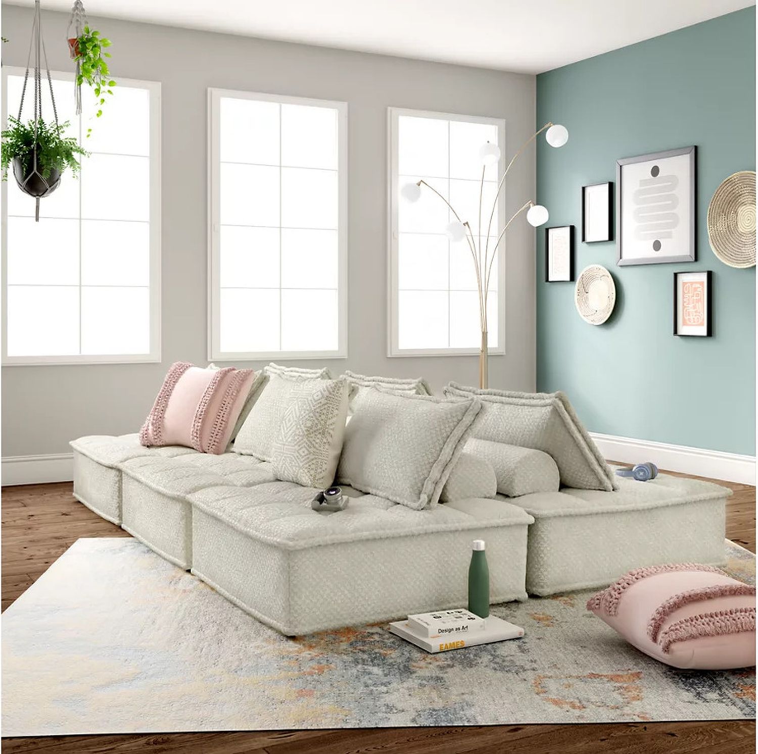 Bales 6-Piece Modular Seating In Taupe A3000244A6