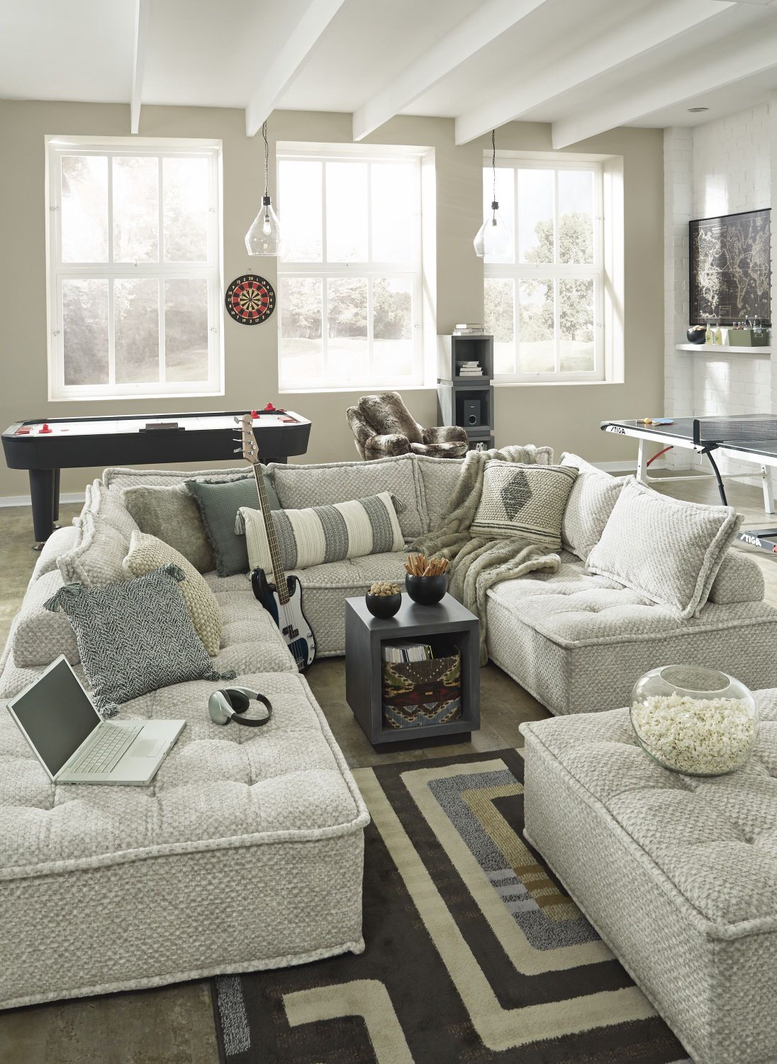 Bales 7-Piece Modular Seating In Taupe A3000244A7