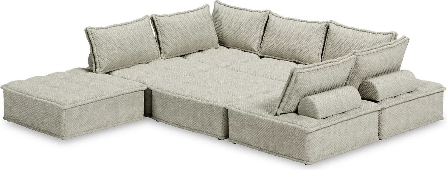 Bales 7-Piece Modular Seating In Taupe A3000244A7