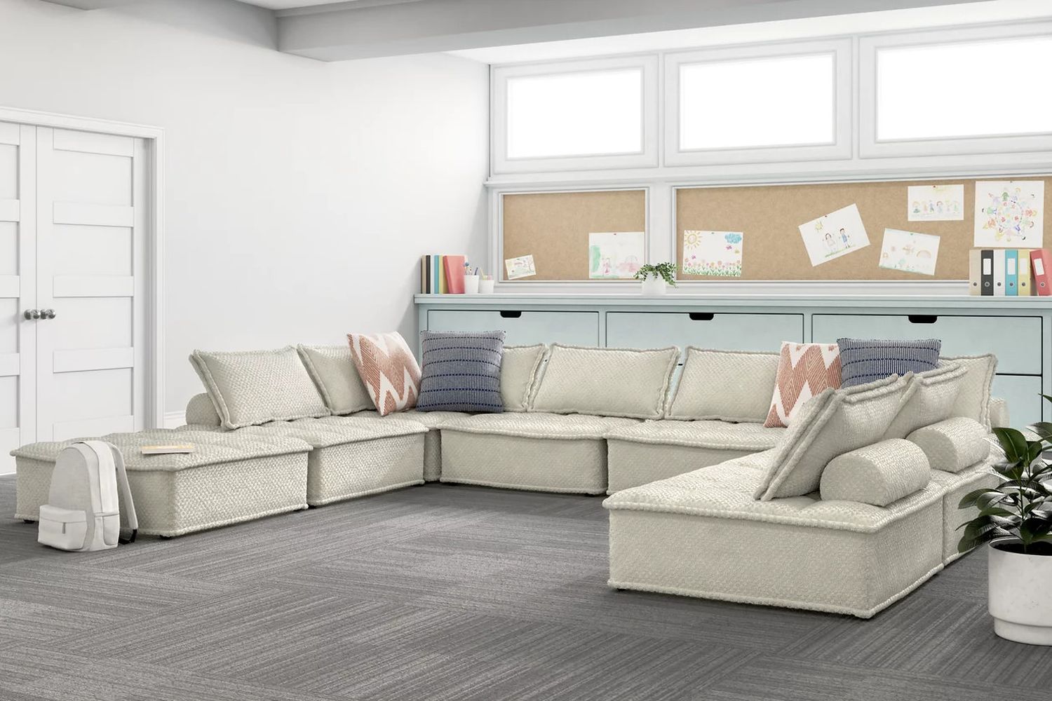 Bales 8-Piece Modular Seating In Taupe A3000244A8