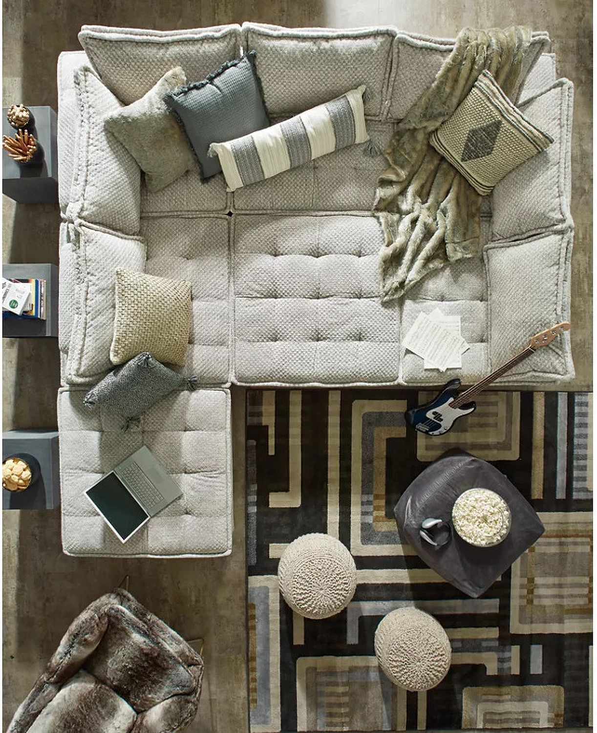 Bales 8-Piece Modular Seating In Taupe A3000244A8