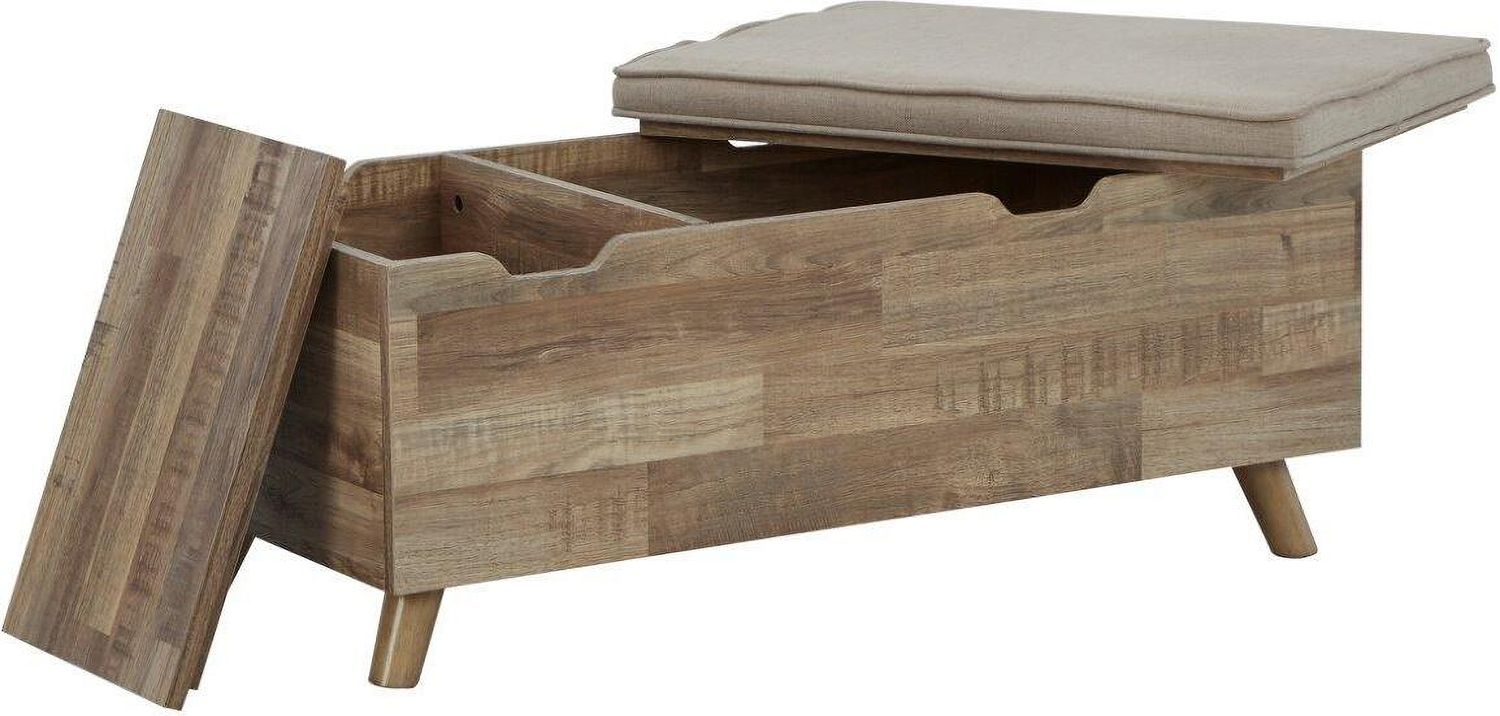 Gerdanet Beige And Brown Storage Bench A3000318