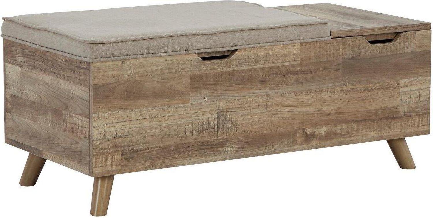 Gerdanet Beige And Brown Storage Bench A3000318