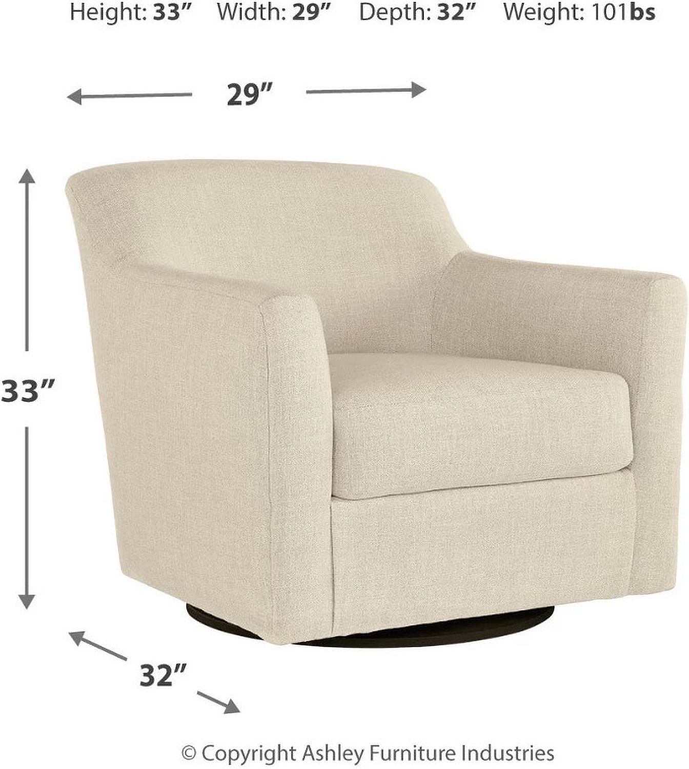Bradney Linen Swivel Accent Chair A3000325