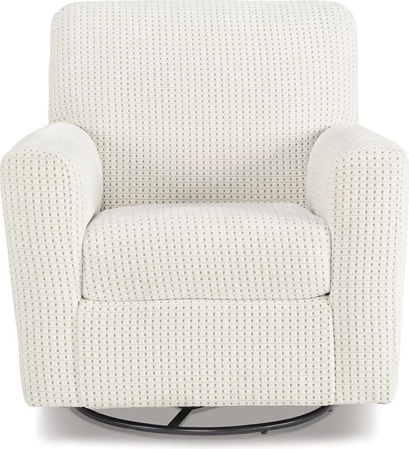 Herstow Ivory Swivel Glider Accent Chair A3000365