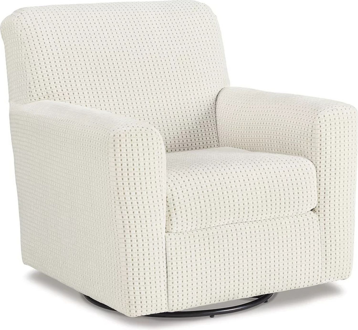 Herstow Ivory Swivel Glider Accent Chair A3000365