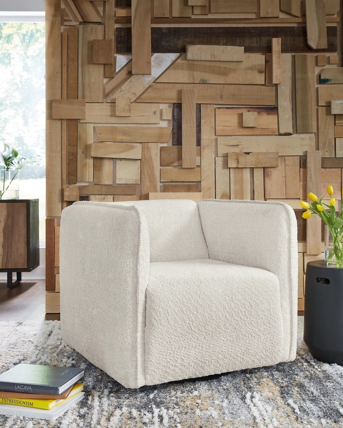 Lonoke Swivel Accent Chair In Gray A3000604