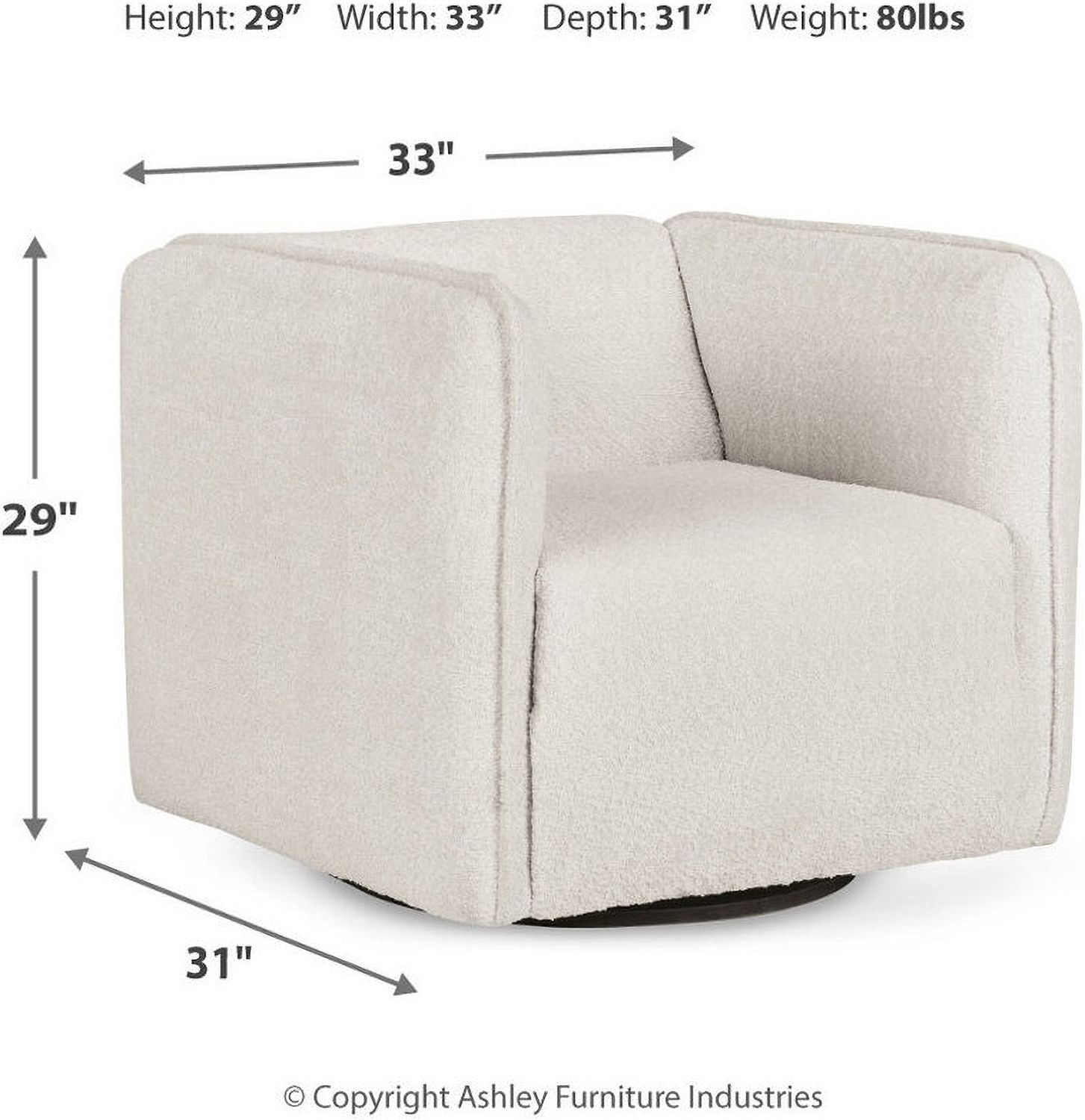 Lonoke Swivel Accent Chair In Gray A3000604