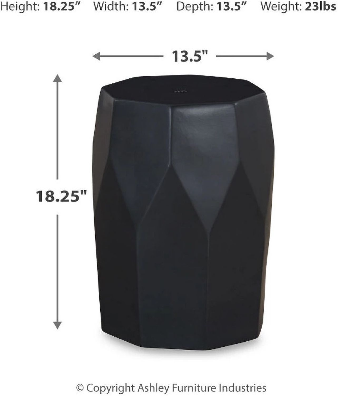 Rhysworth Black Stool A3000632