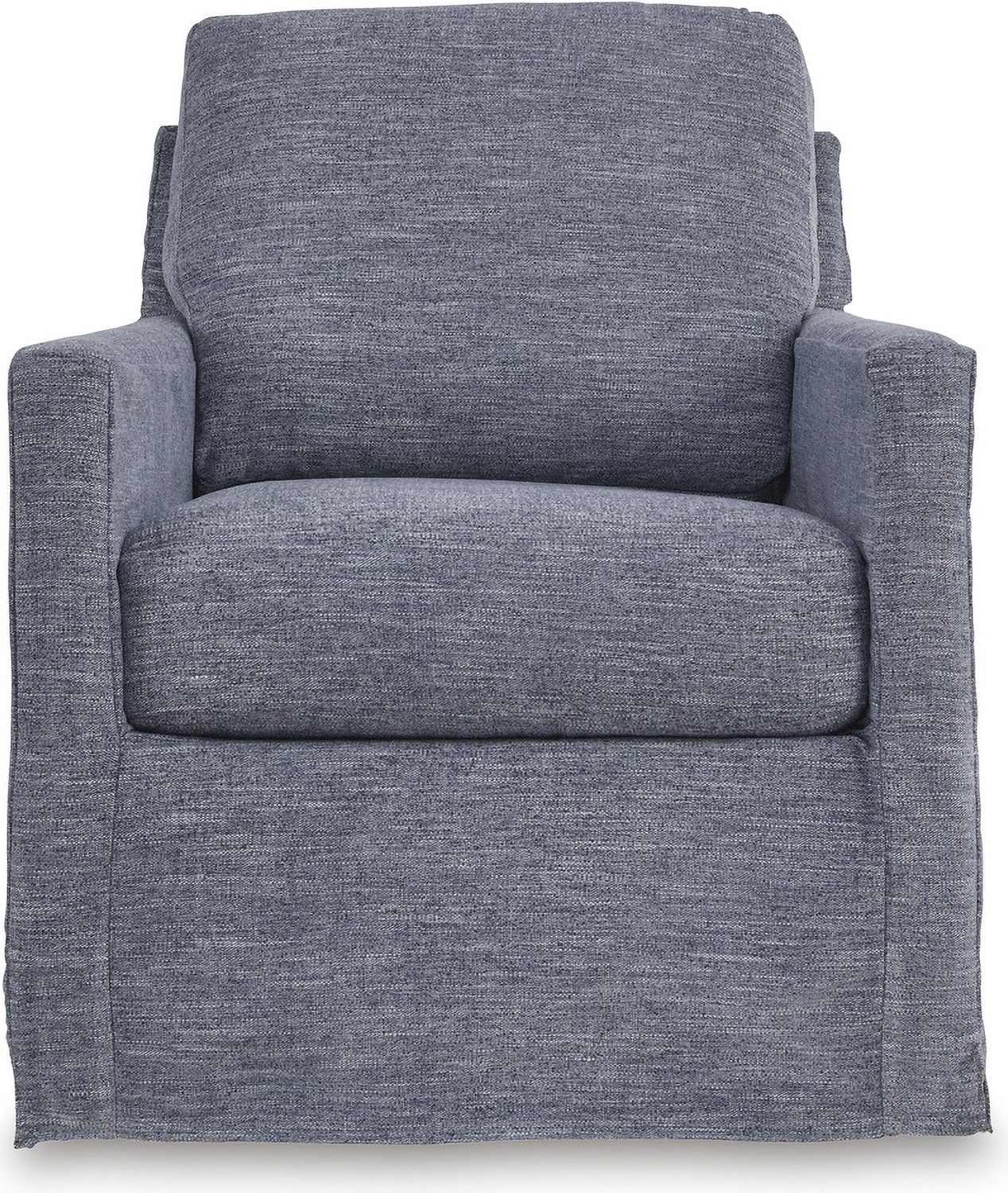 Nenana Next-Gen Nuvella Swivel Glider Accent Chair In Denim A3000646
