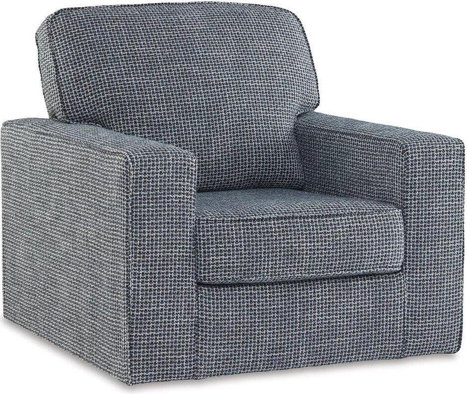 Olwenburg Swivel Accent Chair In Denim A3000652