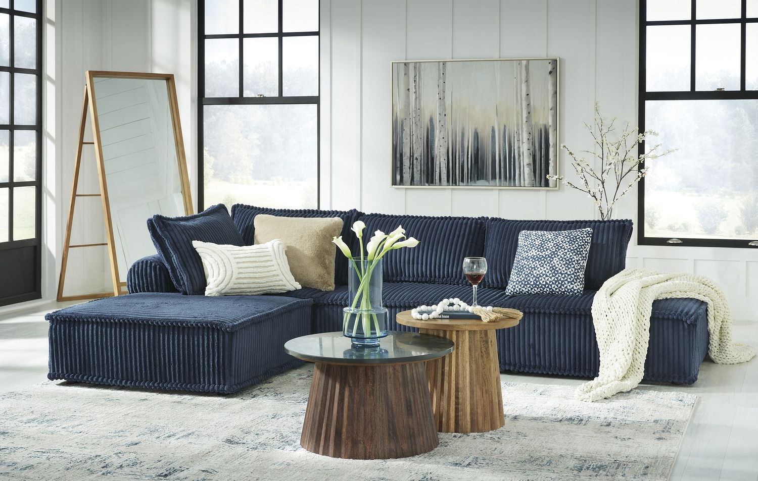 Bales Accent Chair In Navy A3000662