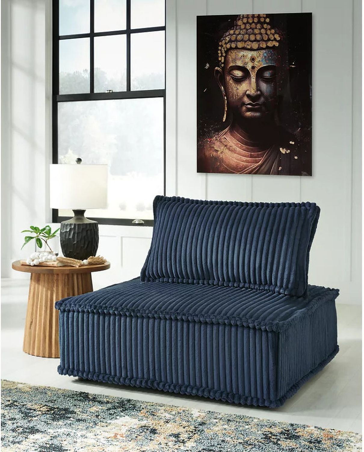 Bales Modular Loveseat In Navy A3000662A1
