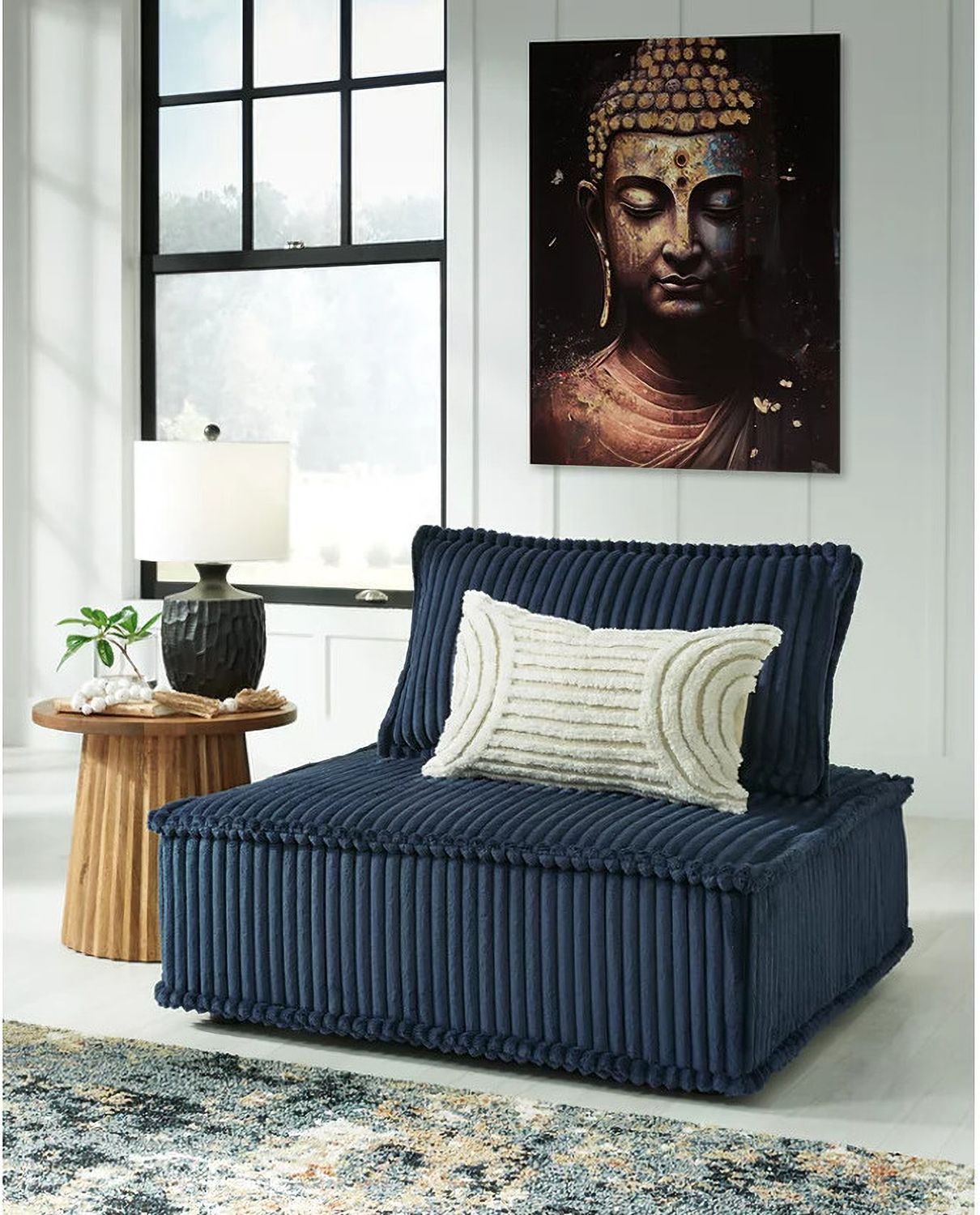 Bales Modular Loveseat In Navy A3000662A1