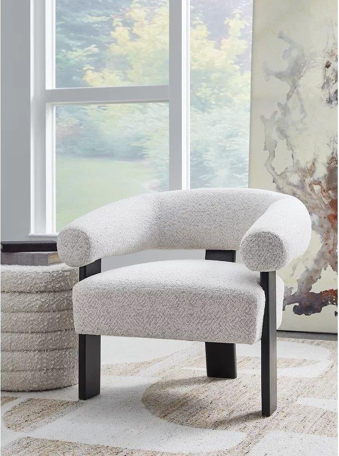 Dultish Accent Chair In Snow A3000668