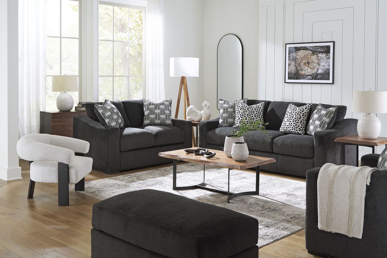 Dultish Accent Chair In Snow A3000668