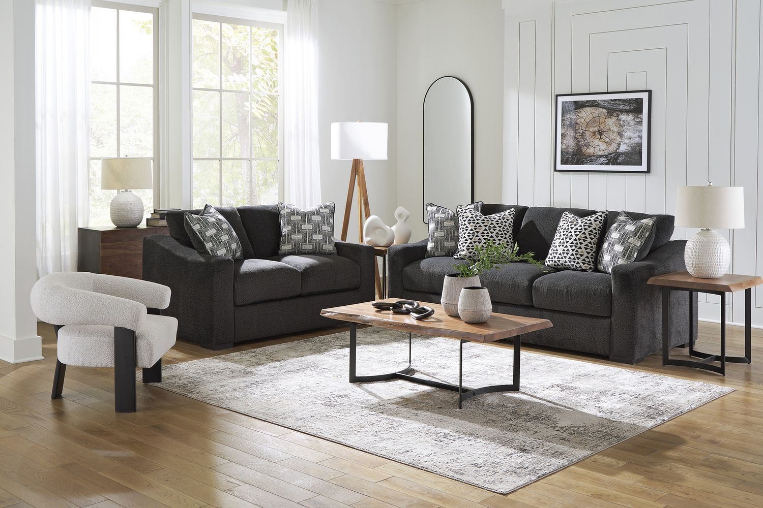 Dultish Accent Chair In Snow A3000668