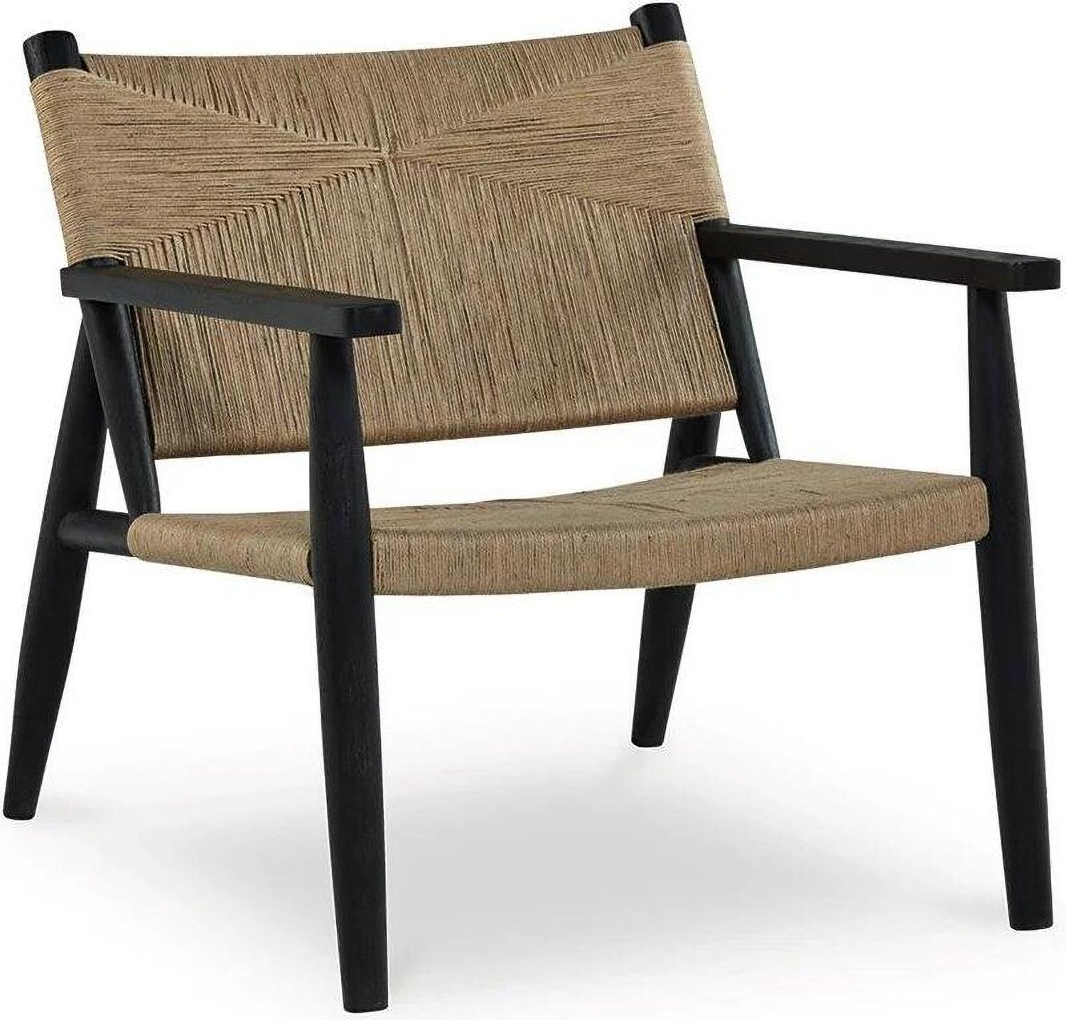 Halfmore Accent Chair In Black and Natural A3000672