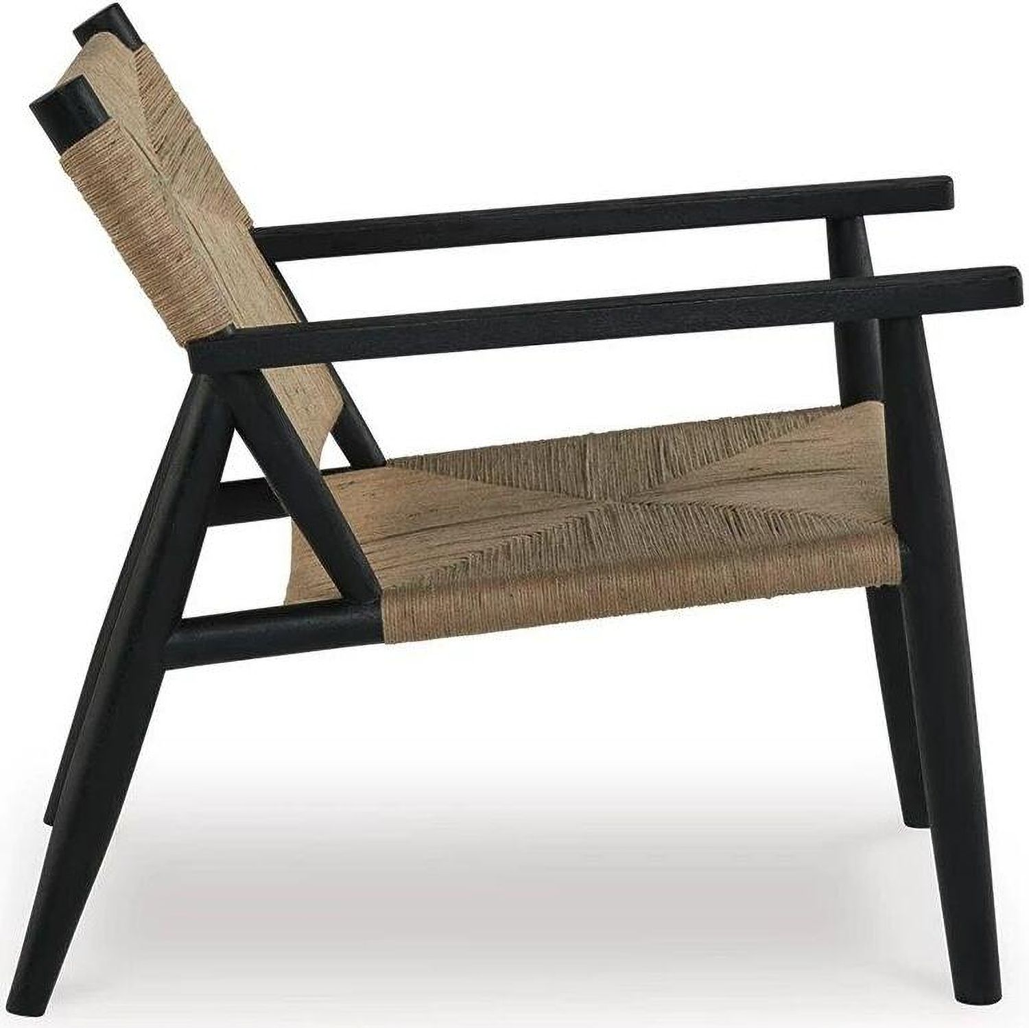 Halfmore Accent Chair In Black and Natural A3000672