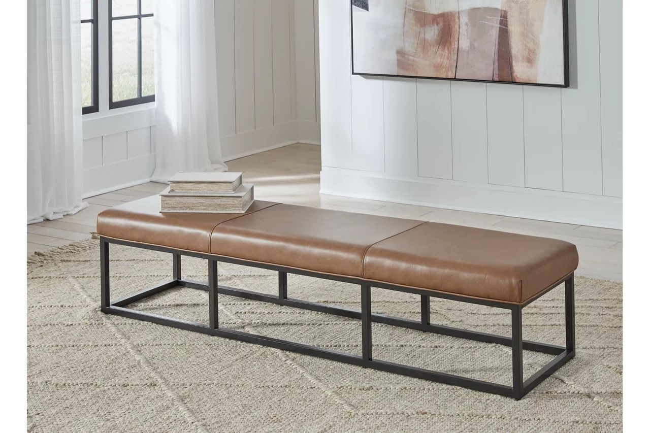 Joston Accent Bench In Caramel A3000693