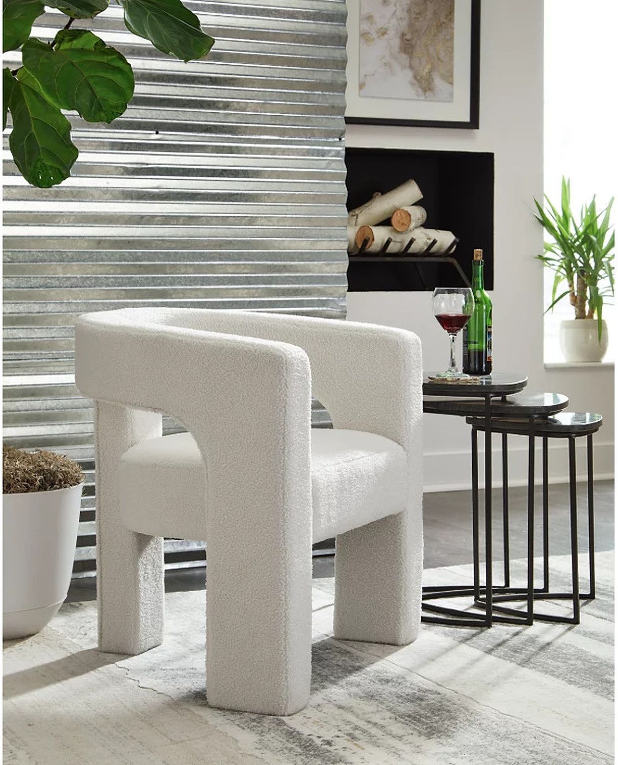 Landick Accent Chair In Ivory A3000699