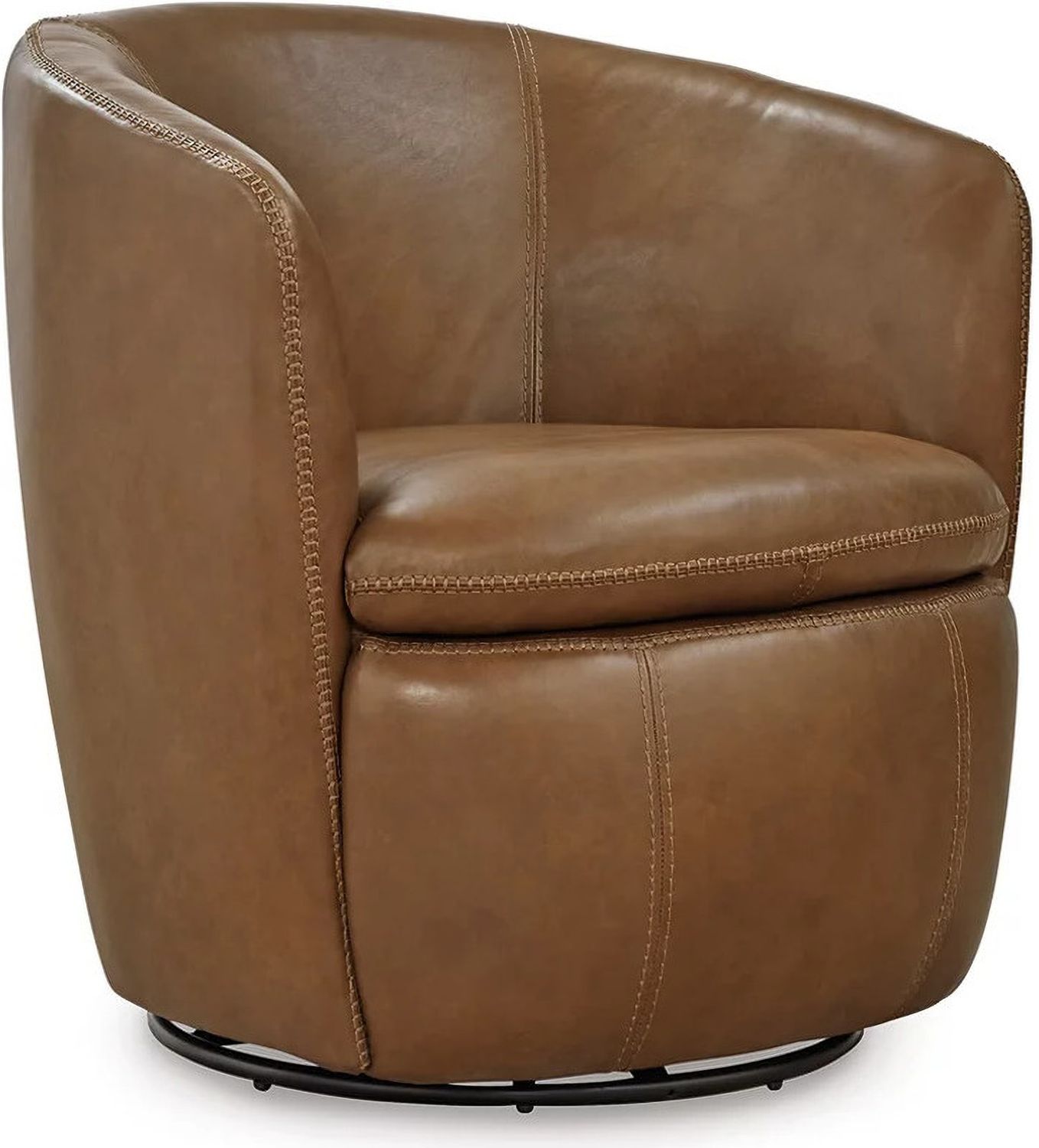 Kierreys Swivel Chair In Caramel A3000700