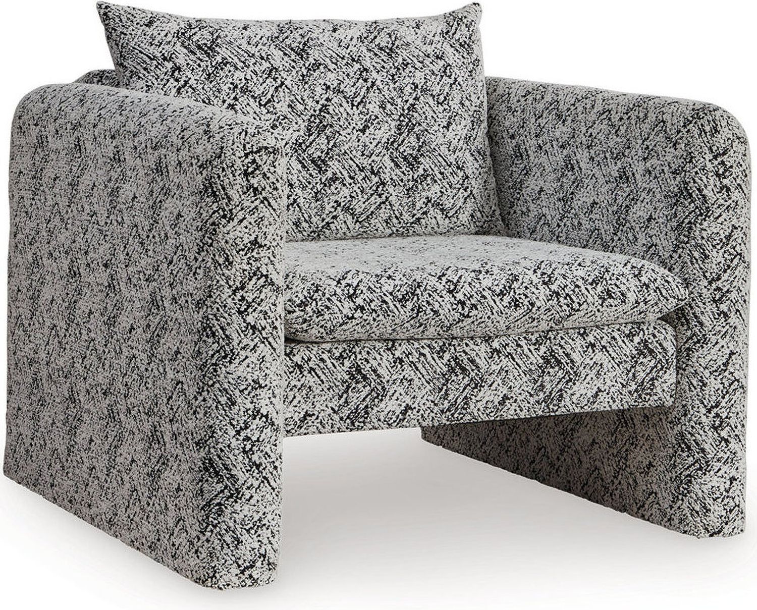 Kenbell Accent Chair In Black/White A3000705