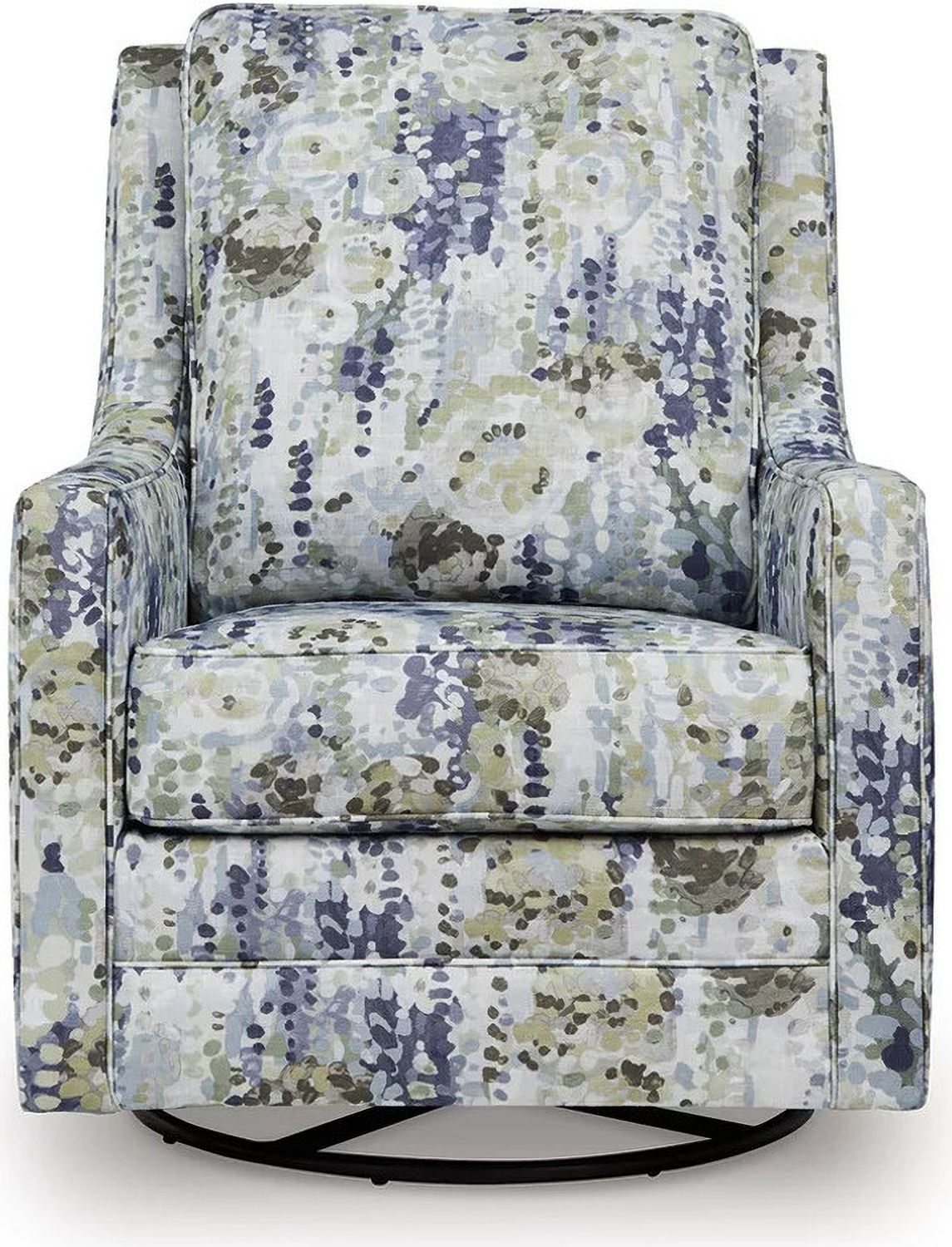 Dustinford Swivel Glider Accent Chair In Black and Gray A3000732