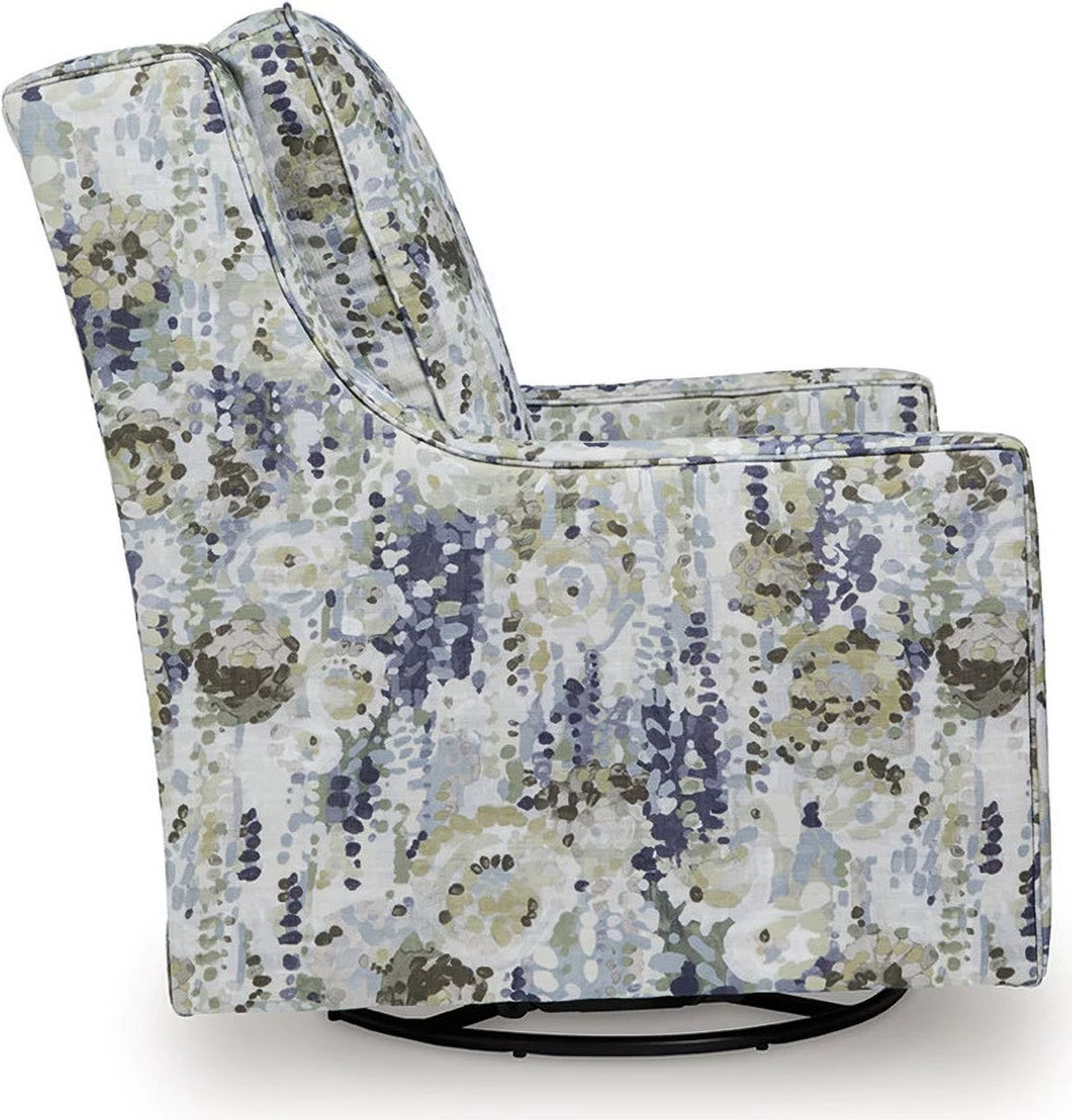 Dustinford Swivel Glider Accent Chair In Black and Gray A3000732