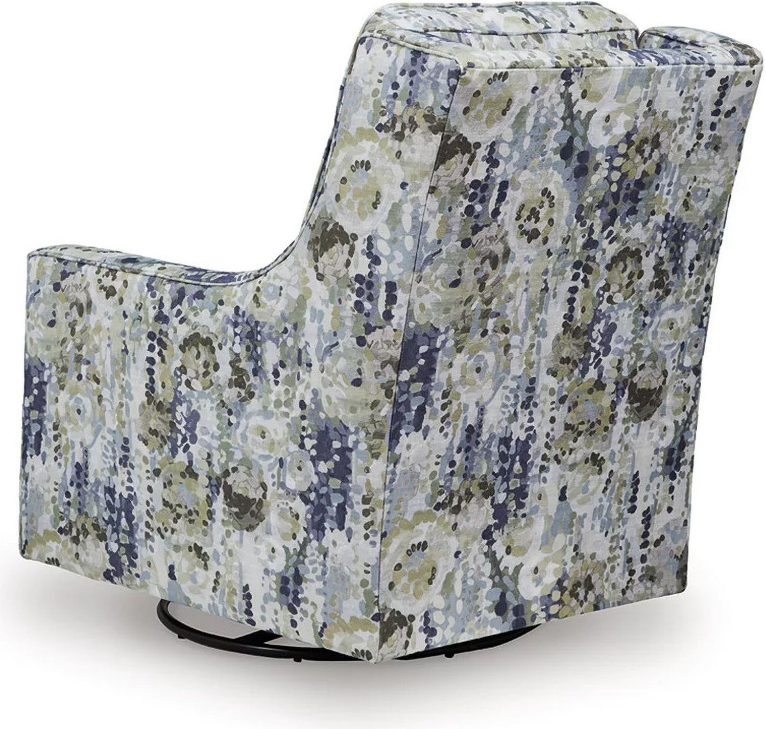 Dustinford Swivel Glider Accent Chair In Black and Gray A3000732