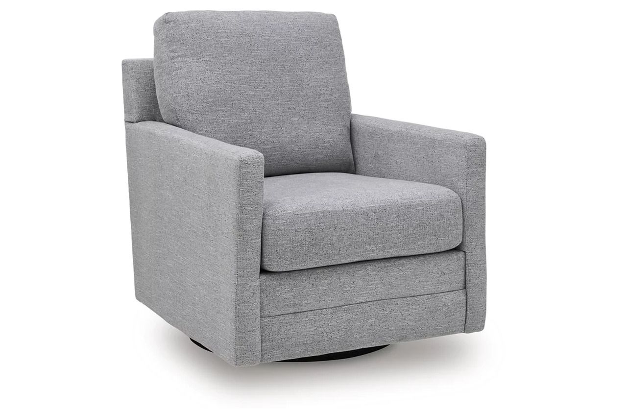 Freybourne Next-Gen Nuvella Swivel Accent Chair In Pewter A3000737