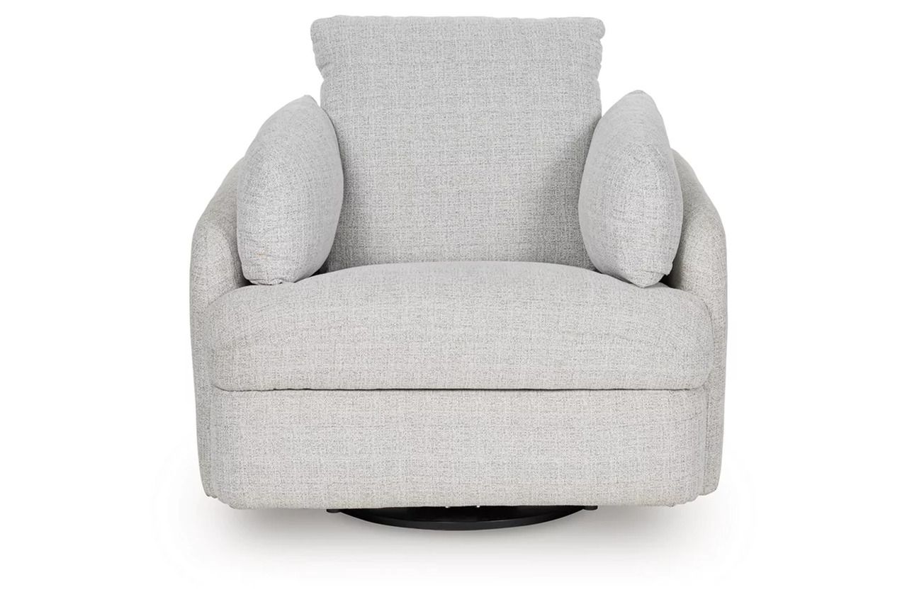 Alainmont Next-Gen Nuvella Swivel Power Recliner In Stone A3000739