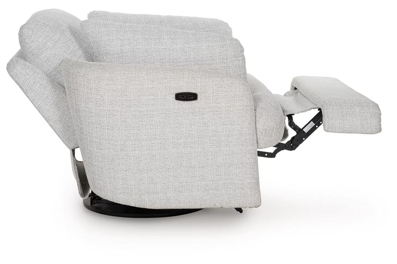 Alainmont Next-Gen Nuvella Swivel Power Recliner In Stone A3000739