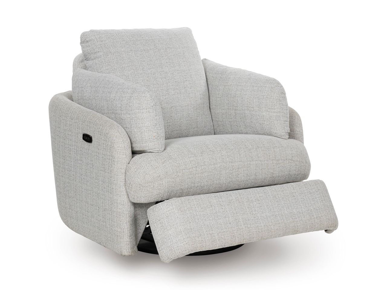 Alainmont Next-Gen Nuvella Swivel Power Recliner In Stone A3000739