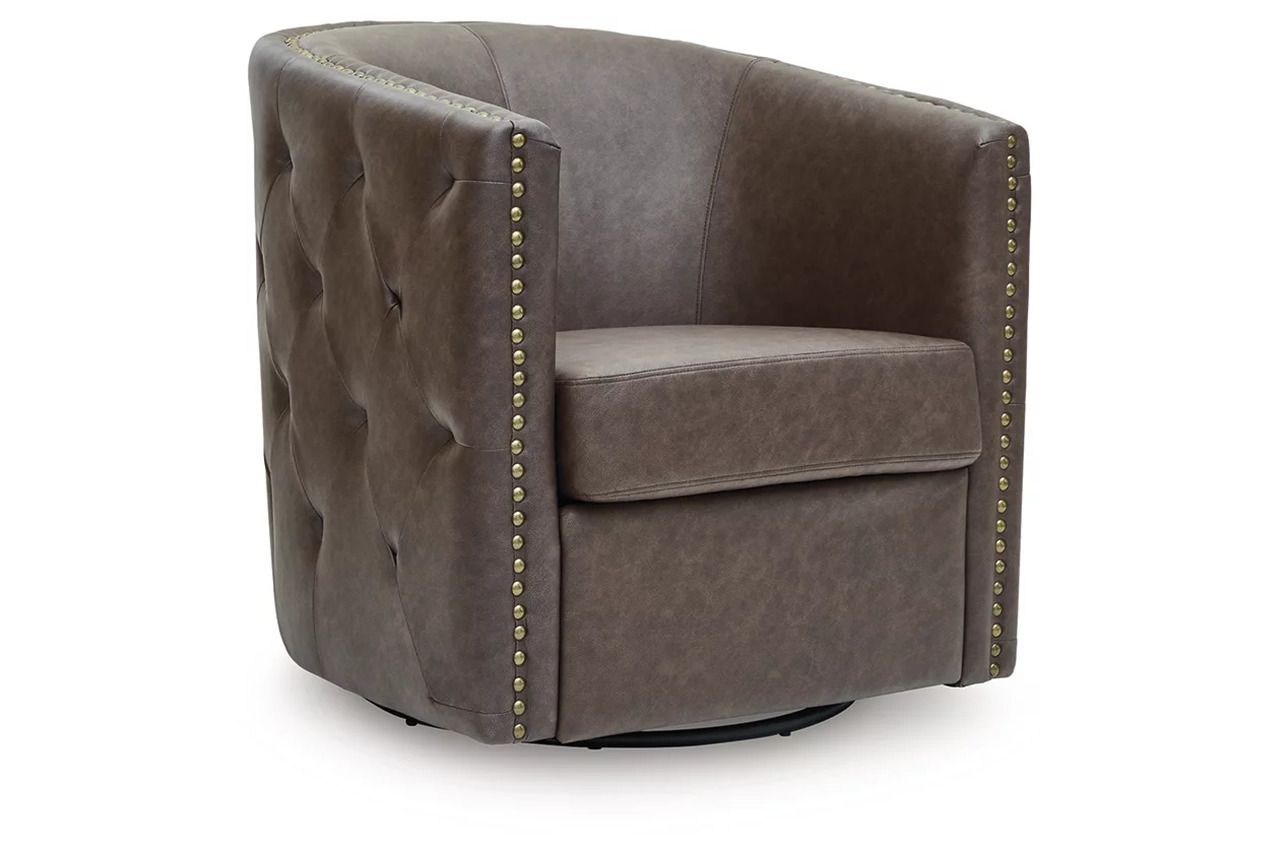Brentlow Swivel Accent Chair In Granite A3000741