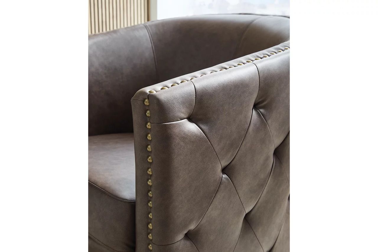 Brentlow Swivel Accent Chair In Granite A3000741
