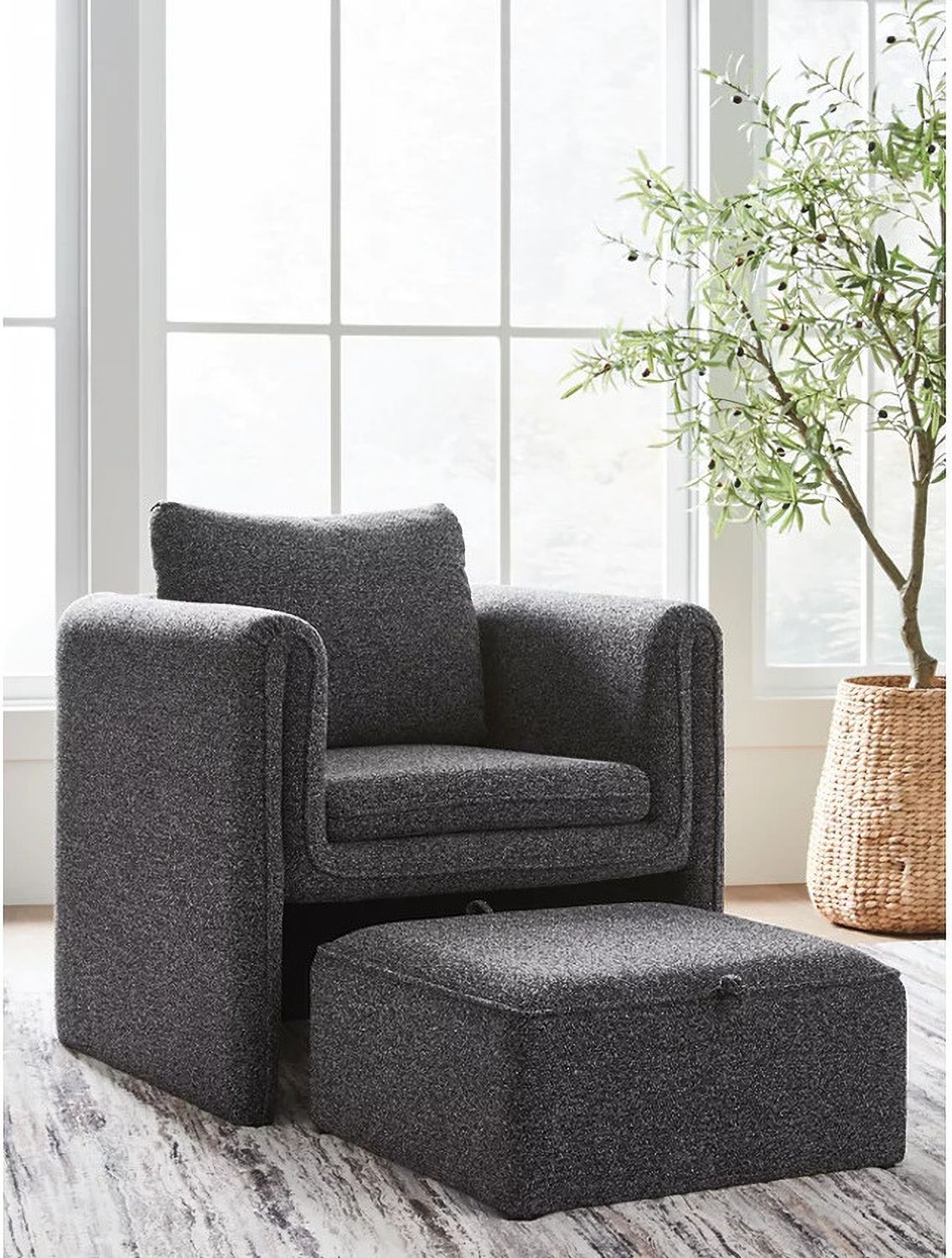 Vreni Accent Chair In Charcoal and Black A3000754